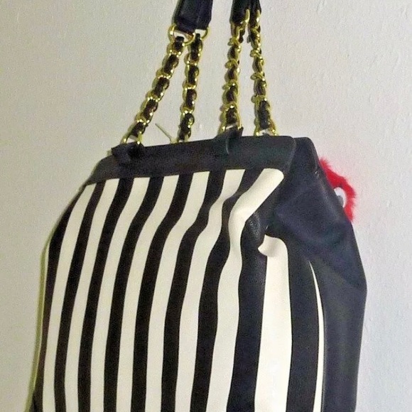 BETSEY JOHNSON Pom Patches Bag Charm Shoulder Bag - Picture 3 of 10